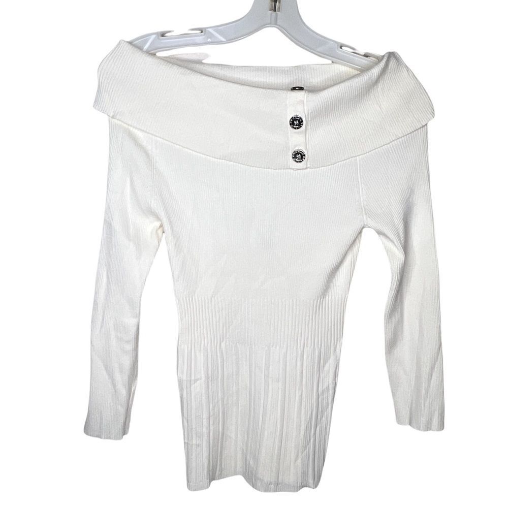 White House Black Market White Sweater nwt